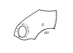 Mini Classic 1959-2000 Front Wing With Indicator Hole - No Aerial Hole N/S