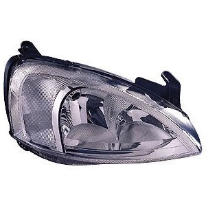 Vauxhall Corsa/Combo 2001-2011 Headlamp Chrome Type With Pattern Lens Over Indicator