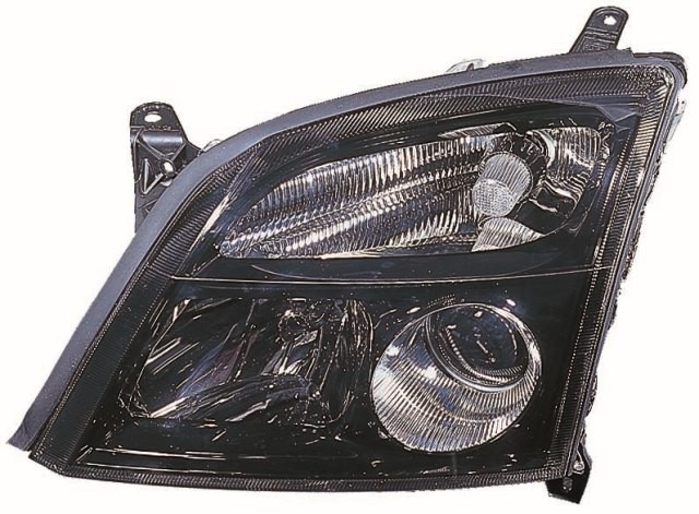 Headlamp Halogen Matt Black LH