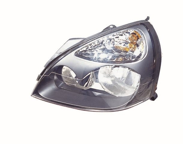 Renault Clio 2001-2005 Headlamp Halogen Type - Black L/H