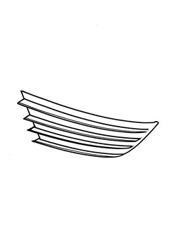 F Bumper Grille LH - W/O Fogs