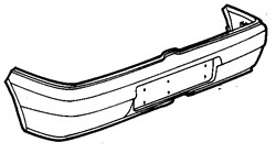 Fiat Panda 1986-1995 Rear Bumper