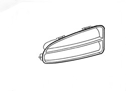 Fiat Panda 2004-2011 Front Bumper Grille (Outer Section/No Lamp Holes)