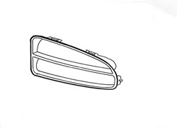 Fiat Panda 2004-2011 Front Bumper Grille (Outer Section/No Lamp Holes)