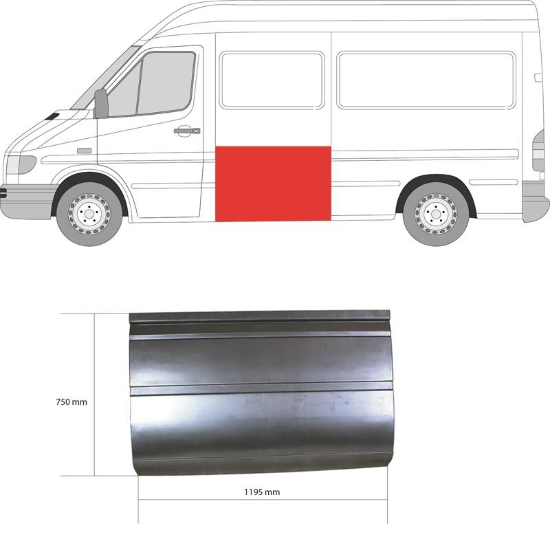 Mercedes Sprinter/VW LT 1995-2006 side panel