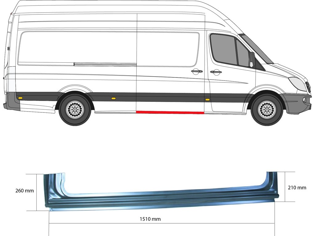 Mercedes Sprinter 2006-2013 Sliding Door Sill