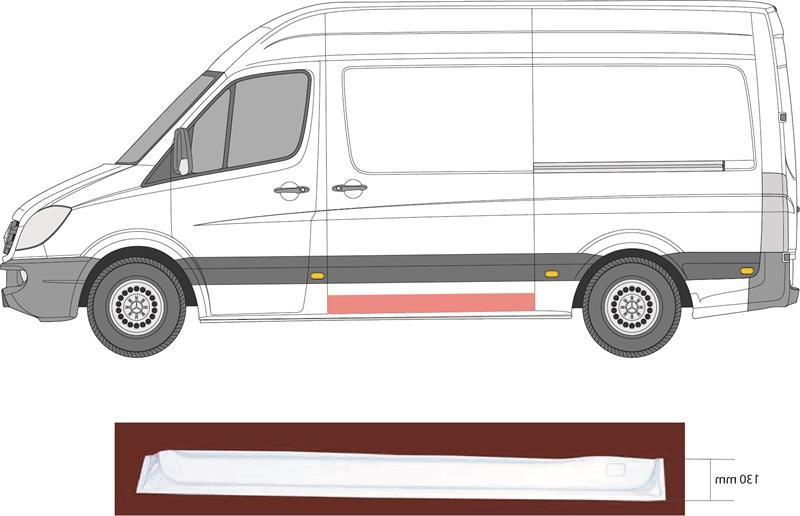 Mercedes Sprinter 2006 - 2018 sliding door body repair panel
