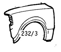 Opel Kadett 1973-1977 Front Wing (1973-1977)