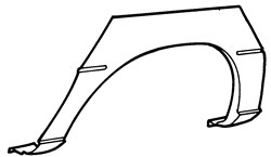 Vauxhall Astra 1984-1991 Rear Wheel Arch L/H