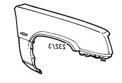Renault Extra 1992-1996 Front Wing With Indicator Hole R/H