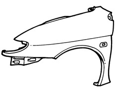 Renault Megane Scenic 97-99 Front Wing