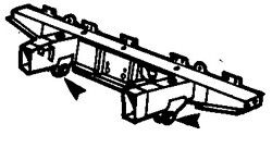 Land Rover Series 1/2A/3 48- Quarter Chassis - Rear - SWB