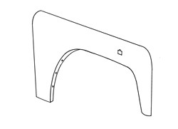 Land Rover Defender 82- Front Wing - With Indcator Hole