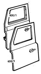 Land Rover Defender 82- Door - Front Push Button