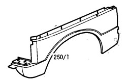Range Rover 1970-1994 Front Wing - Plastic 1970-1986 L/H
