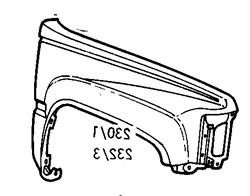 Toyota Hi-Lux 1985-1988 Front Wing (Four Wheel Drive) R/H