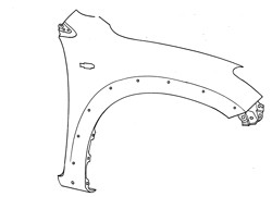 Toyota Rav-4 2006-2009 Front Wing (With Wheel Arch Moulding Holes)