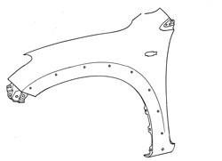 Toyota Rav-4 2006-2009 Front Wing (With Wheel Arch Moulding Holes)