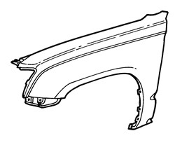 Toyota Hilux 1998-2002 Front Wing (Two Wheel Drive)