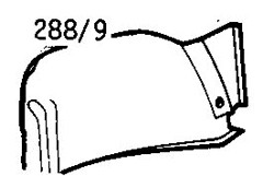 Volkswagen Beetle 1953-1985 Front Wing Inner - Rear Section 1302/1303
