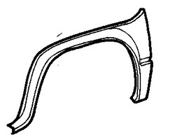 Volkswagen Transporter 79-90 Front Wing (Rear Section)