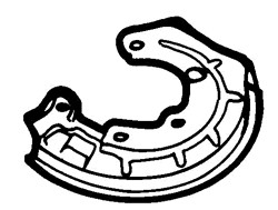 Front Brake Disc Back Plate LH