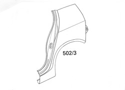 Rear Quarter Panel 5 Dr RH