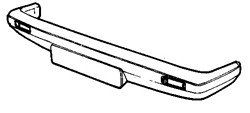 Front Bumper With Chrome Mould