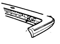 Volkswagen Polo 1981-1990 Rear Bumper (With Dark Moulding)