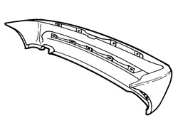 Rear Bumper Primed - GLX/16V