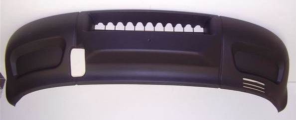 Front Bumper No Lamp Holes - Black