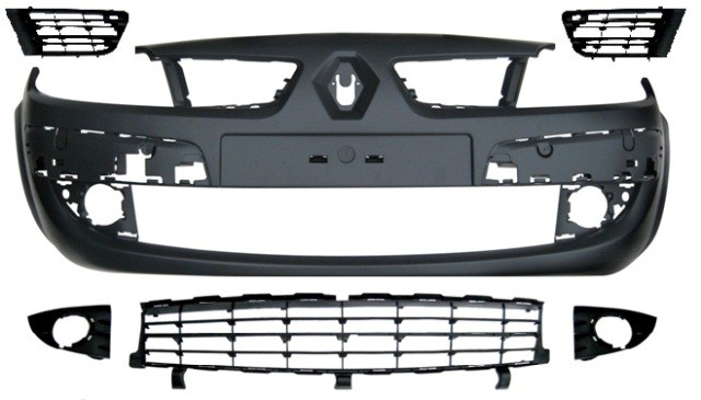 Front Bumper - Standard - Including Grilles (Upper No Chrome Trim)