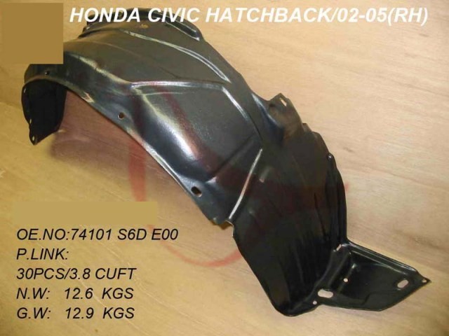 Front Wing Splashguard R/H