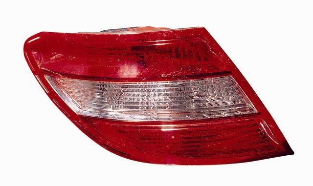 Mercedes C-Class 2007-2011 Saloon Rear Lamp (Red/Clear) L/H