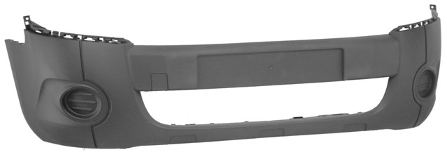 Front Bumper No Lamp or Moulding Holes - Black