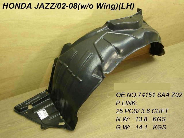 Ft Wing S/Guard - W/O Hole LH