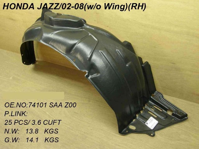 Ft Wing S/Guard - W/O Hole RH