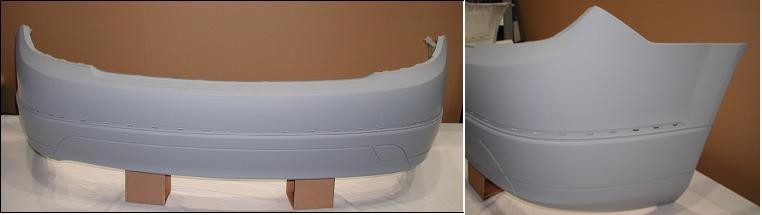 Mercedes C-Class 2007- Saloon Rear Bumper (No Sensor Holes/Elegance Models)