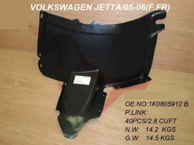 Volkswagen Jetta 06-10 5 Speed Front Wing Splashguard (Front Section/5 Speed Models)
