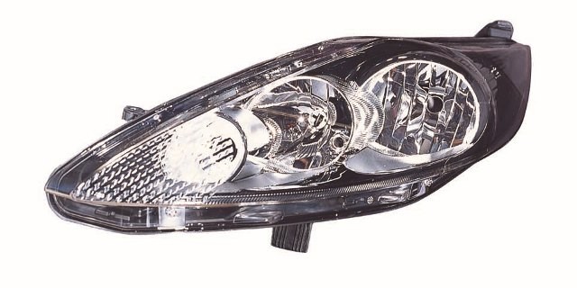 Ultimate Styling Headlight Assembly – Left Passenger Side – Ford Fiesta Mk7 (2008-2012) Hatchback/Van – Black Inner – E-Marked