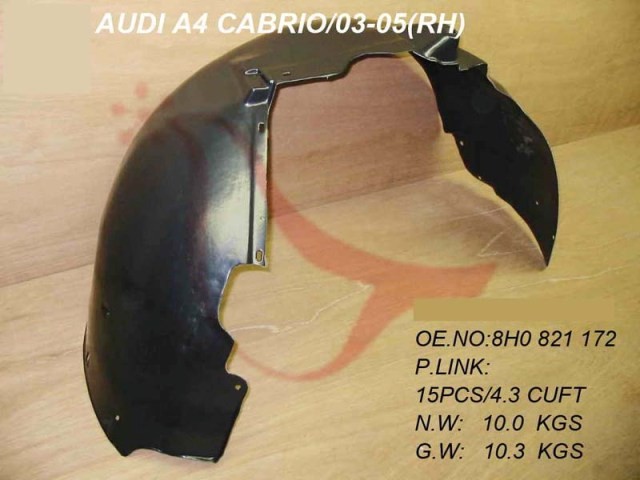 Audi A4 2001-2004 Cabriolet Front Wing Splashguard