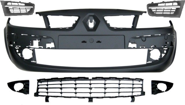 Front Bumper - Standard - Including Grilles (Upper With Chrome Trim)