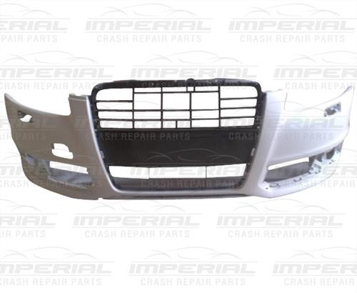 Audi A6 Saloon 2009-2011 Front Bumper with Wash Jet Holes - No Sensor Holes - Primed (Not S-Line models)