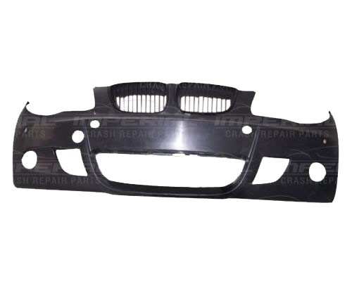BMW 1 Series 2007-2011 (E81/E87) Front Bumper With Sensor Holes - No Wash Jet Holes - Primed (M-Sport Models)