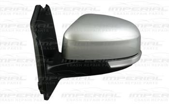 Ford Focus Estate 2014- Door Mirror Electric Heated Power Fold Type With Primed Cover (With Foot Lamp) O/S