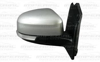 Ford Focus Estate 2014- Door Mirror Electric Heated Power Fold Type With Primed Cover (With Foot Lamp) N/S