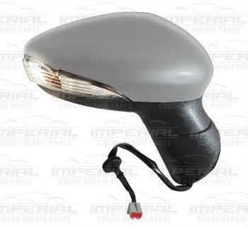 Door Mirror Electric Heated Manual Fold Type With Primed Cover