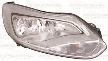 Ford Focus Headlamp Halogen Chrome Type O/S