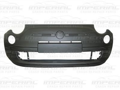 Fiat 500 2008-2015 Front Bumper Without Chrome Trim Type - Primed (Not S/Abarth Models - TUV Certified)