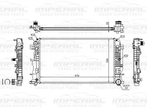 Mercedes / Volkswagen Radiator 678 x 399 x 26 mm